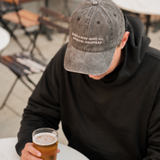 Schwarze Denim-Kappe - Barks & Beer Make All Problems Disappear 