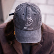 Schwarze Denim-Cap - Logo "Dogs. Because People Suck" 