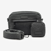 Schwarze Denim Hundespaziergangstasche - Crossbody