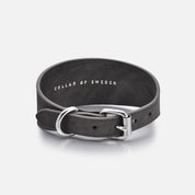Schwarzes Denim Hundehalsband Breit