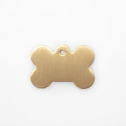 Graviertes Hundemarke - Messing Knochen