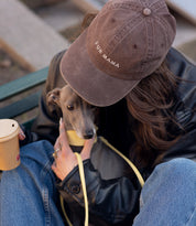 Braune Denim Cap - Fur Mama