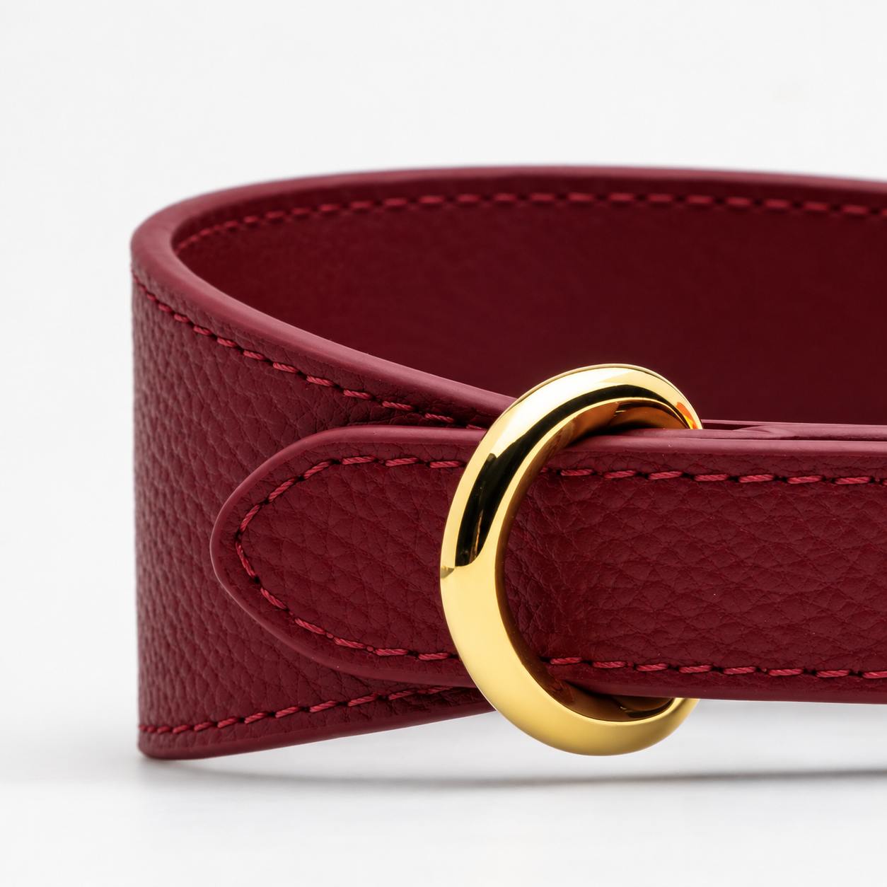 Burgunderrotes Hundehalsband Breit