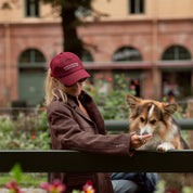 Burgundy Wool Cap - Dogs & Wine Make Everything Fine