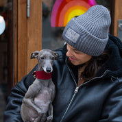 Graue Wollmütze -  Fur Mama