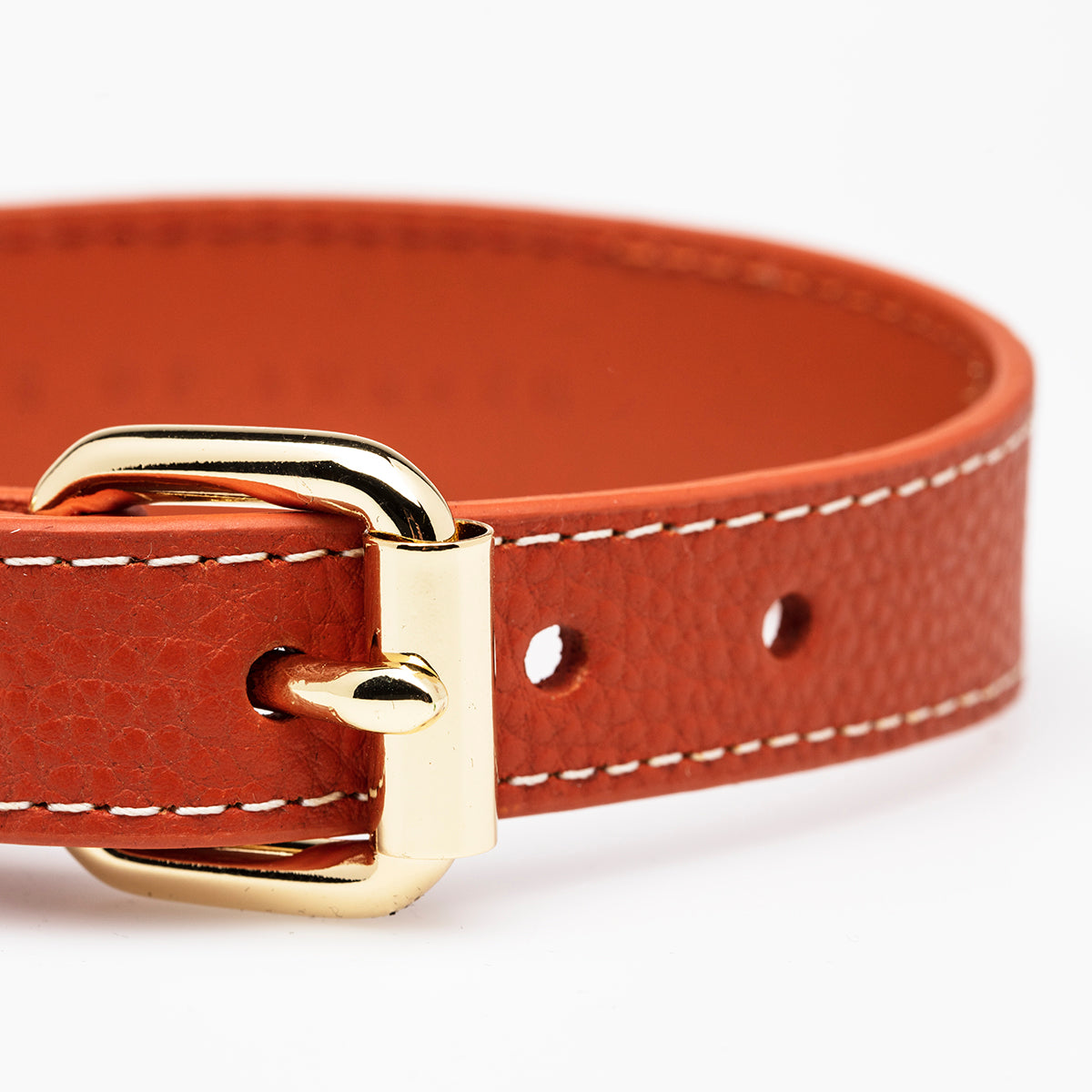 Cognac Hundehalsband Dünn