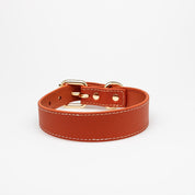Cognac Hundehalsband Dünn