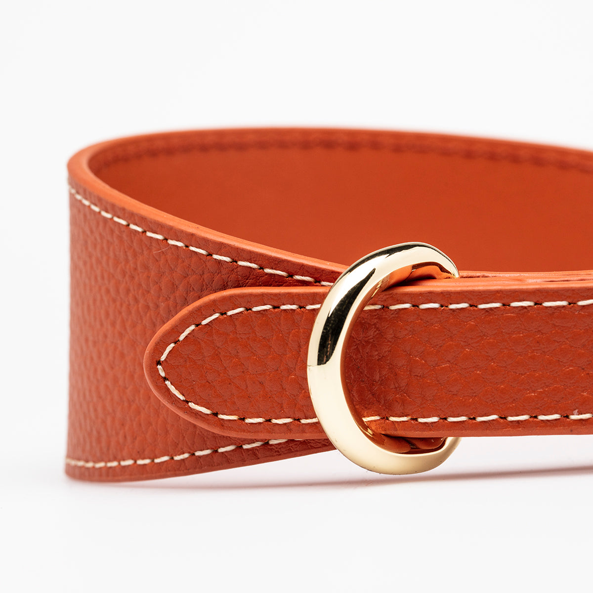 Cognac Hundehalsband Breit