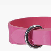 Glossy Pink Hundehalsband Dünn