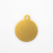 Graviertes Hundemarke - Goldener Kreis