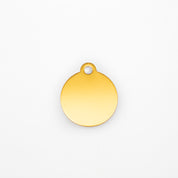 Graviertes Hundemarke - Goldener Kreis