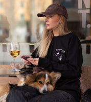Braune Denim Cap - Dogs & Wine Make Everything Fine