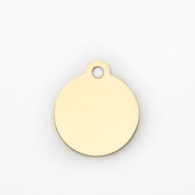 Graviertes Hundemarke - Premium Gold Kreis