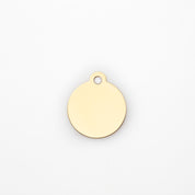 Graviertes Hundemarke - Premium Gold Kreis