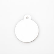 Graviertes Hundemarke - Premium Silber Kreis
