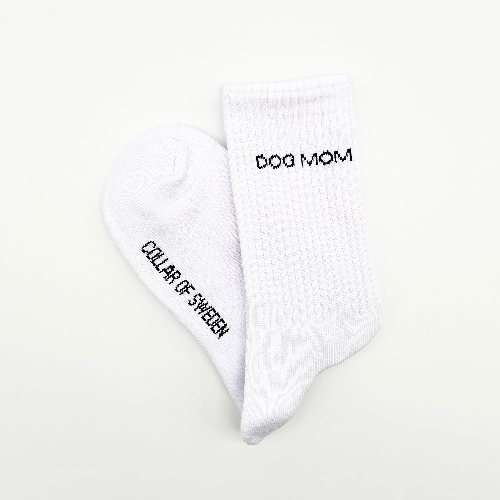 White Tube Socks - Dog Mom